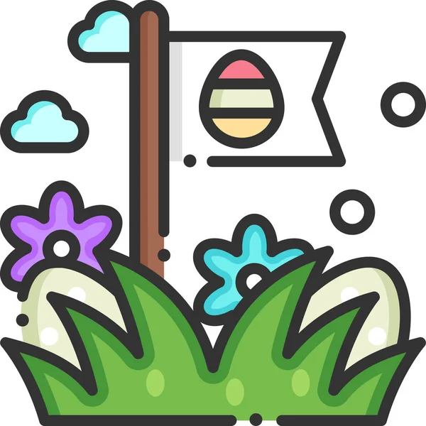 Uova Pasqua Vettoriale Illustrazione Felice Concetto Pasqua — Vettoriale Stock