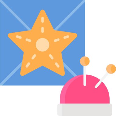 Basit vektör illüstrasyon tığ işi