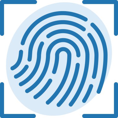 Basit vektör illüstrasyon parmak izi