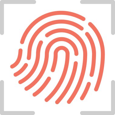 Basit vektör illüstrasyon parmak izi