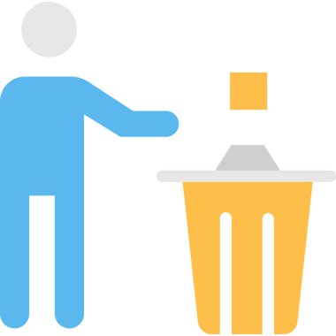 Basit vektör illüstrasyon çöplüğü