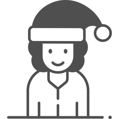 Basit vektör çizimi kızı