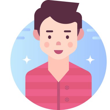 Basit vektör illüstrasyon adamı