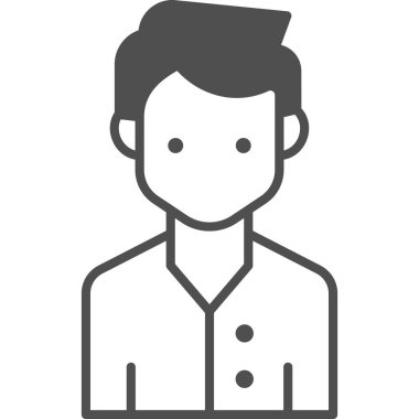 Basit vektör illüstrasyon adamı