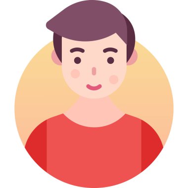 erkek avatar portresi vektör çizimi 