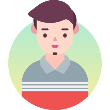 erkek avatar portresi vektör çizimi 