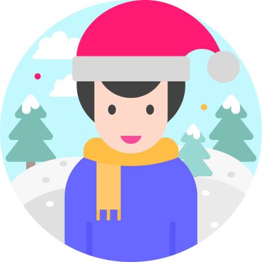 Basit vektör illüstrasyon çocuğu