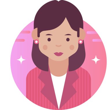 Basit vektör çizimi kadın