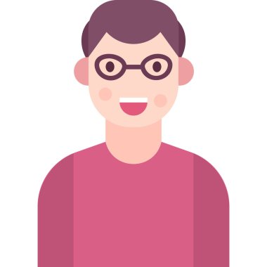 erkek avatar portresi vektör çizimi 