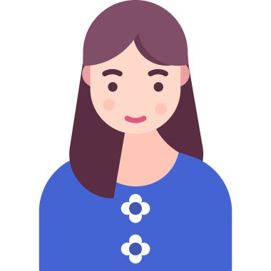 kadın avatar portresi vektör çizimi 