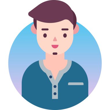 erkek avatar portresi vektör çizimi 