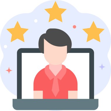 Basit vektör illüstrasyon adamı