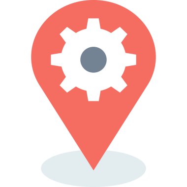 konum işaretleyici vektör illüstrasyonu 