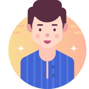 Basit vektör illüstrasyon adamı