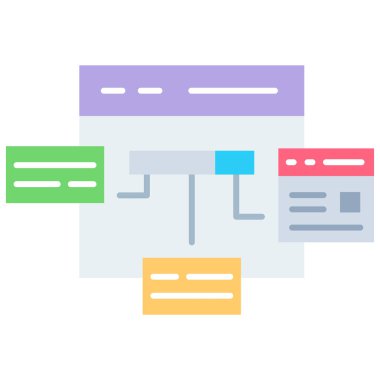 Basit vektör illüstrasyon web sitesi