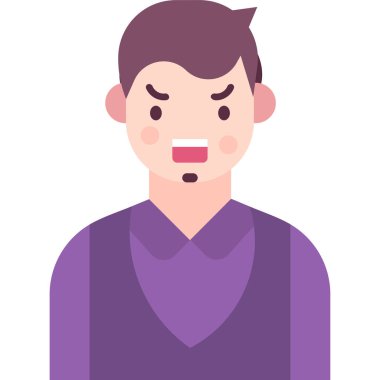 erkek avatar portresi vektör çizimi 