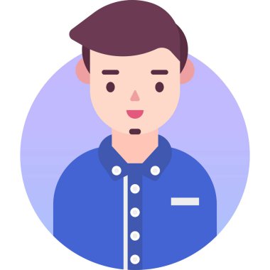 erkek avatar portresi vektör çizimi 