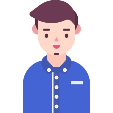 erkek avatar portresi vektör çizimi 