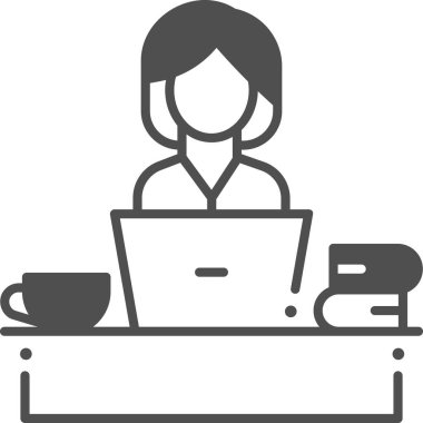 Basit vektör çizimi kadın