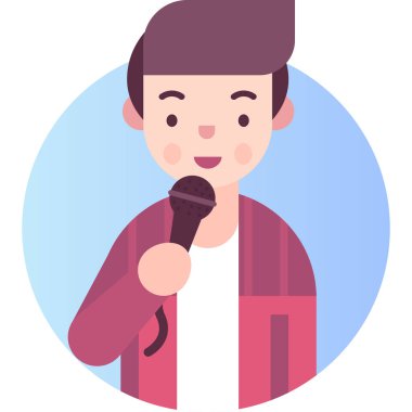 Basit vektör çizimi şarkıcısı