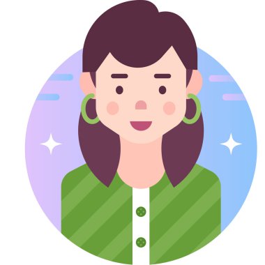 Basit vektör çizimi kadın