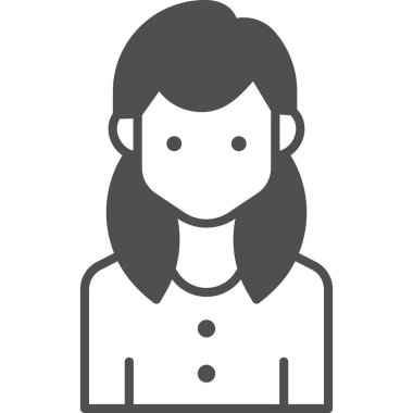 Basit vektör çizimi kadın