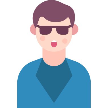 erkek avatar portresi vektör çizimi 