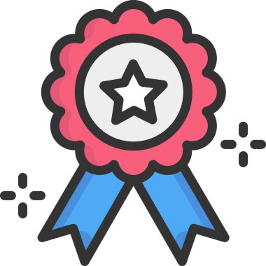 Basit vektör illüstrasyon madalyası