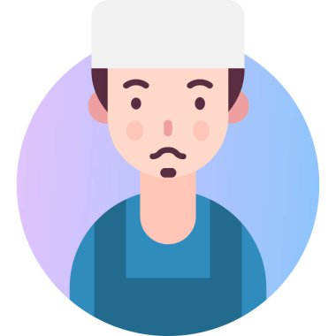 Basit vektör illüstrasyon adamı