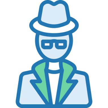 Basit vektör illüstrasyon adamı