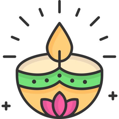 Basit vektör illüstrasyon lambası