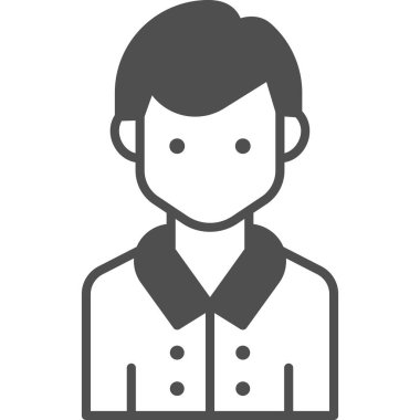 Basit vektör illüstrasyon adamı