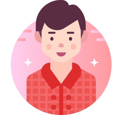 Basit vektör illüstrasyon adamı