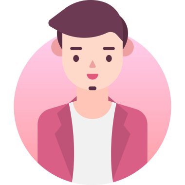erkek avatar portresi vektör çizimi 