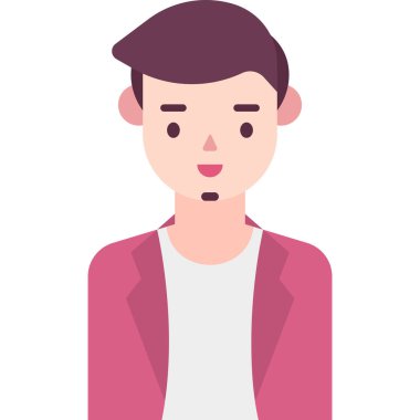 erkek avatar portresi vektör çizimi 