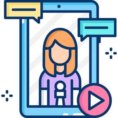 Basit vektör illüstrasyon haber kanalları