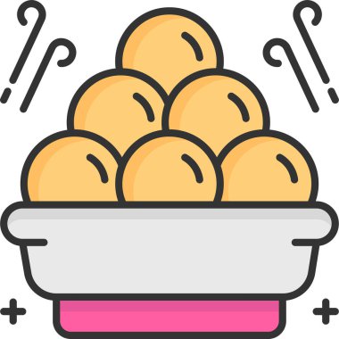 Basit vektör illüstrasyon tatlıları