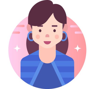 Basit vektör çizimi kadın