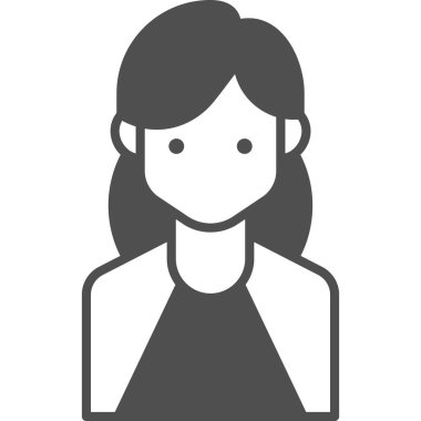 Basit vektör çizimi kadın