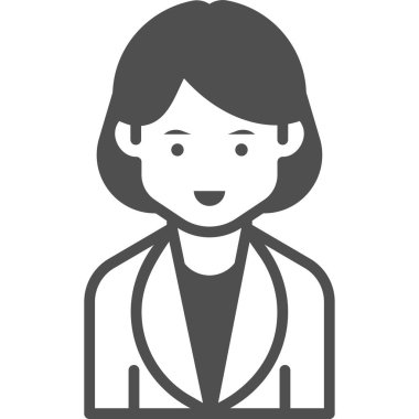 Basit vektör çizimi kadın