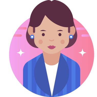 Basit vektör çizimi kadın