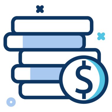 Basit vektör illüstrasyon paraları