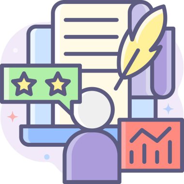 Basit vektör illüstrasyon makalesi