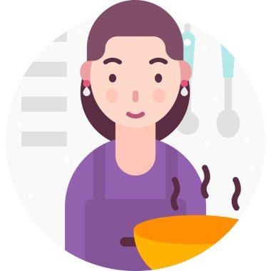 Basit vektör çizimi ev hanımı