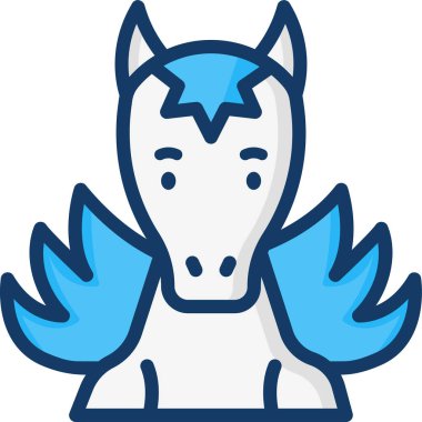 Basit vektör illüstrasyonu Pegasus