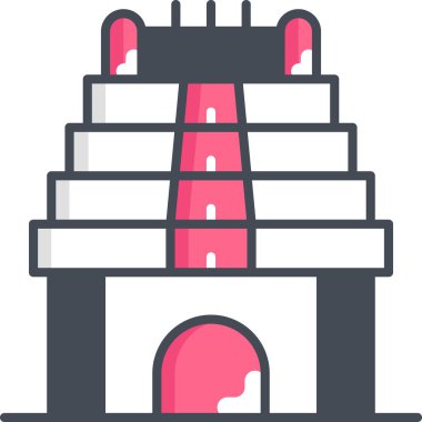 Basit vektör illüstrasyon tapınağı 