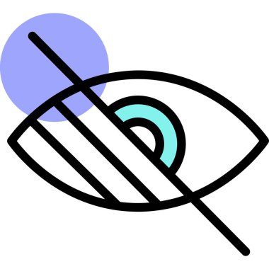 Basit vektör illüstrasyonu görme engelli