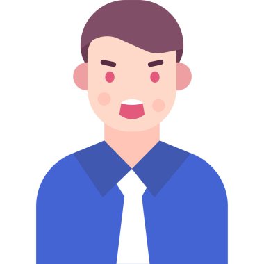 erkek avatar portresi vektör çizimi 