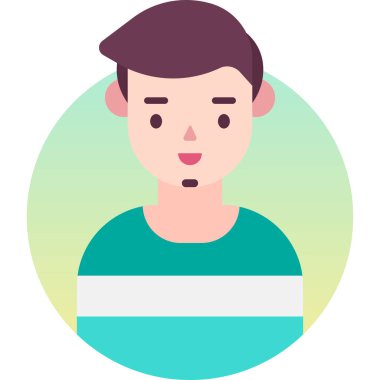 erkek avatar portresi vektör çizimi 