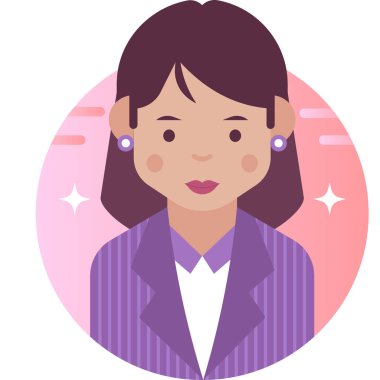 Basit vektör çizimi kadın